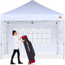 PROFI small hexagon nůžkový párty stan, prodejní stánek 3x3m bílý